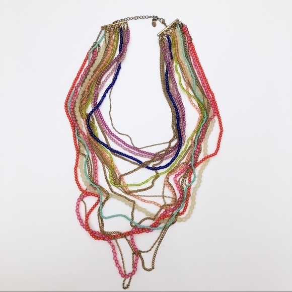 𝅺Aldo Multilayer and Multicolour Beaded Necklace - Picture 5 of 13
